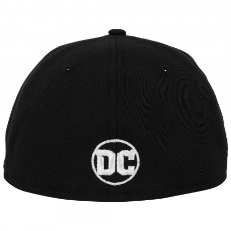 Superman Justice League Logo Black Colorway New Era 59Fifty Fitted Hat
